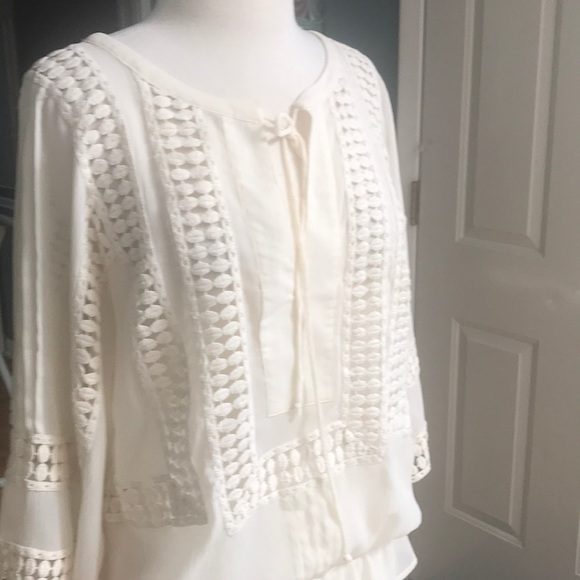EUC DANIEL RAINN SHEER BLOUSON BLOUSE - Picture 5 of 8